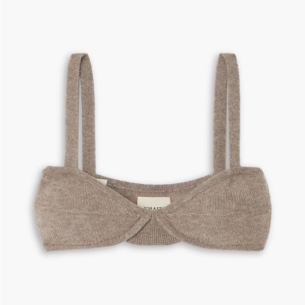 Khaite Eda cashmere soft cup bra top